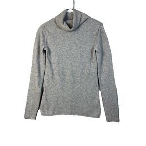 Old Navy Sweater Womens M Gray 100% Cashmere Capsule Classic Layer Mock Roll Slc